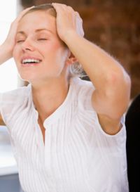 Woman in air conditioning